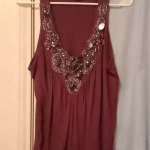 Jeweled tank top